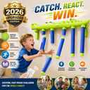 Catching Sticks Game for Kids & Adults, Reflex Challenge Game with Remote Control, Hand Eye Coordination Training Toy, 3 Speed Levels, Family Party Game, Standard
