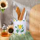 Kitchen Decorations Utensil Holder Acrylic Utensil Crock 6.3 Inch Spoon Kitchen Organizer for Countertop Coffee Spoon Holder Jar for Cooking Tools (Lemon)