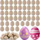 2 x 48 Pcs DIY Paper Mache Easter Eggs,3.2"x2.2"Durable Easter Eggs Empty,Cardboard Easter Eggs,Paint Your Own Paper Mache Eggs for Easter Party Gifts Basket Filler