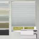 Changshade No Drill No Tools Blackout Cellular Shades,Cordless Blinds for Indoor Windows,Room Darkening Window Shades Honeycomb Blinds for Bedroom,Office,Home,16" w x 36" h,White