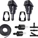 Windshield Washer Nozzles, Check valves, hose replacement for Chrysler, Dodge, Ram, Jeep models  WIper spray kit replaces 4805742AB 5113049AA 55077460AA 5303833AA 5116079AA