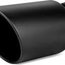 Richeer 5 to 8 inch Exhaust Tip, 5" Inlet 8 Outlet 15 Overall Length Stainless Steel Exhaust Tip Surface Polished Finish Universal for Vehicles with 5" O.D. Exhaust Tailpipe, Rolled Edge, Bolt on