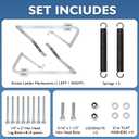 Premium 55-2 Attic Ladder Hinge Arms with Springs | Compatible with Werner Mk5, WU2210, W2208, W2210 Sttic Ladder Spring Replacement Kit| Heavy Duty Galvanized Material