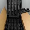 IRIS USA 5-Shelf Light Duty Plastic Storage Shelves, 250lb Capacity, 64" H x 24" W x 12" D, Medium Modular Shelving Unit Storage Organizer for Bathroom, Laundry, Garage & Home, Storage Rack - Black