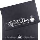 2 Pieces Coffee Bar Accessories 16 x 24 Inch Washable Coffee Maker Mat Hide Stain Absorbent Kitchen Counter Mat for Kitchen Bar Countertops Supplies (Elegant Style)