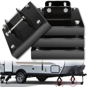 RV Jack Pads for Four-Point Trailer Jack Stands, with 6.3" Metal Foot