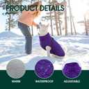 Kuoser Dog Coat, Winter Jackets for Large Dogs, Dog Winter Coat for Cold Weather, Pet Snow Jacket Warm Apparel Clothes for Great Dane, Purple XXXL (XXXL (Chest Girth: 43.3''))