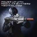 Toy Gun Automatic Sniper Rifle with Tactical Vest Kit Futuristic Electric High Speed Toy Foam Blaster Gun with 150 Darts Shooting Games Toys Birthday for Boys Adults Age 8+