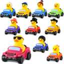 60 Pcs Rubber Ducks for Jeeps, 2.8 Inch Ducks for Jeeps, Ducks for Ducking 30 Rubber Ducks Assortment with 30 Cars, Collection Vehicle Dashboard Decorations, Party Favors Birthday Class Exchange Gifts