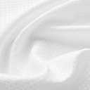 Home Queen Waffle Curtain Valances Window Treatment for Kitchen Bathroom Window, Water Repellent Straight Window Valance, Set of 2, 60 X 16 Inch, White