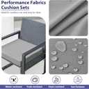 IPYNBAP Outdoor Chair Cushions Set of 4 -Waterproof Outdoor Seat Cushions for Patio Furniture, Patio Chair Cushion with Handle and Ties, Out Door Chair Pads,19x19x3-Square, Grey