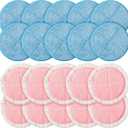 Irenare 20 Pack Electric Mop Pads Spin Replacement 7.28 Inch Round Mop Pads for Floor Cleaning Reusable Washable Electric Spin Replacement Supplies for Kitchen Floor Cleaning(Classic Color) (Pink, Blue)