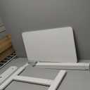 Sweetcrispy Overbed Bedside Table with Wheels, Adjustable Hospital & Home Use Bed Rolling Laptop Table, Mobile Standing Desk, White (27.56"D x 15.75"W x 43.31"H)