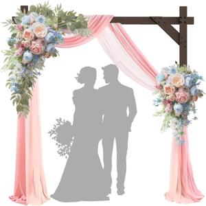 Wooden Square Wedding Arch, 7.48FT Wood Arch Backdrop Stand, Wedding Arbor, Reusable