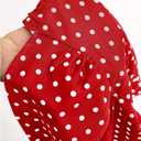 Women's Y2K Polka Dots Backless Halter Tops Sleeveless Ruched Fitted Low Cut Crop Top (S)