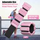 Pilates Wrist Ankle Weights for Women, Wearable Strong Arm & Leg Weights Set of 2(1 lb/2.2 lbs Each), Adjustable Ankle Weights for Walking, Yoga, Dance, Barre, Gym (Pink)