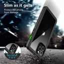 SPIDERCASE Waterproof Case Compatible with iPhone 12 /Compatible with iPhone 12 Pro (Green/Clear)