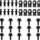 35PCS Engine Under Cover Splash Shield Guard Body Bolts, Body Panel Body Screws, Bumper Fenders Liner Push Retainer Fastener Rivet Clips, U-Nuts Kit