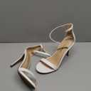 DREAM PAIRS Women's High Heels Flower Ankle Strap Stilettos Round Open Toe Dressy Sexy Sandals 75