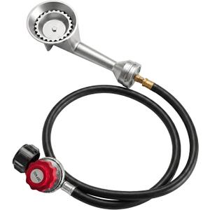 Veralune Taper High Pressure Cast–Iron Propane Burner Head, with 20 PSIG Adjustabl Regulator, Taper Burner Head for Turkey Frye, Outdoor Cooking, Camping
