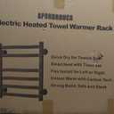Electric Towel Warmer Wall Mounted, 6 Bar Heated Towel Rack with Intelligent Timer & Temp Control, Plug-in/Hardwire, Left and Right Compatible