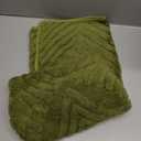 Sectional Couch Cover, Non-Slip Sofa Cover Plush Warm, Funny Fuzzy Pet Couch Covers for Sofa(Recliner & Backrest), Leaf Pattern Couch Protector for Dogs Washable(1PC, Green, 35.4"35.4")