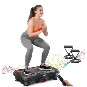 AXV Vibration Plate Exercise Machine Whole Body Workout Vibrate Fitness Platform Lymphatic Drainage Machine for Weight Loss Shaping Toning Wellness Home Gyms Workout