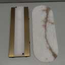 14.17in Alabaster Wall Sconces, Natural Marble Wall Light, Modern LED Alabaster Sconces for Living Room Indoor Wall Lamps for Dining Room Stairs Bedroom,Brushed Gold