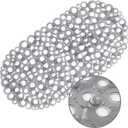 WELTRXE Oval Bathtub Mat Non Slip, Grey Bubbles Bath Mats for Tub, Shower Mat with Drain Holes, Suction Cups, Machine Washable Bath Tub Mat, BPA, Latex, Phthalate Free for Bathroom, 27 x 14 Inch (Bubbles-clear Gray)