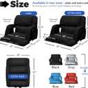 Wide Stadium Seats with Back Support, Exclusive Sofa Style Design Extra Thick Bleacher Chairs with Back and Cushion, 6 Reclining Positions - Ultimate Comfort for Sports Events (Black, 25")