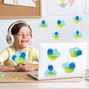 2 x ANGOLIO Cute Firefly Sticky Notes 600 Sheets Spring Easter Insect Animals Firefly Shape Sticky Notes Pads Cartoon Memo Self Adhesive to Do List for School Office Classroom Home Student Supplies