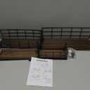 4 Sets of Hanging Floating Shelves, Metal Wire Storage Basket with Wood Bottoms, Hanging Storage Wall Shelf, Wall Mounted Shelves for Home Bathroom Living Room Bedroom Kitchen (Heavy Burnt Color)