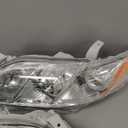 AUTOSAVER88 Projector Headlight Assembly Compatible with 2007 2008 2009 Camry 07 08 09 Camry (Exclude Hybrid) Replacement Headlamps Left and Right Pair Chrome Housing Amber Reflector Clear Lens