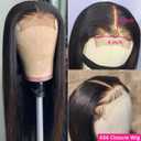 30 Inch Straight Lace Front Wigs Human Hair 4x4 Lace Closure Wigs for Black Women 200 Density Wear and Go Glueless Wigs Human Hair