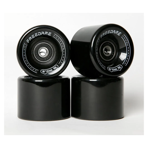 FREEDARE Skateboard Wheels 60mm 83a with Bearings and Spacers(Pack of 4)