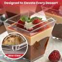 100 pack 5 oz Plastic mini Dessert Cups with Lids and Spoons Parfait Cups with Lids Yogurt and Appetizer dessert shooter cups for Party, Pudding, Ice Cream, Fruit, BPA Free Clear Recyclable.