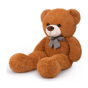 Giant Teddy Bear 43 Inches Stuffed Animal Plush Bear for Girls Boys Cuddly Teddy Bear Gift for Christmas Day Birthday Dark Brown 