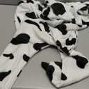 GALLETY Cow Costume - Unisex Child Animals Onepiece with Zipper -Plush Dairy Cow Onesie Costume Suitable for Party (9-10 Years)