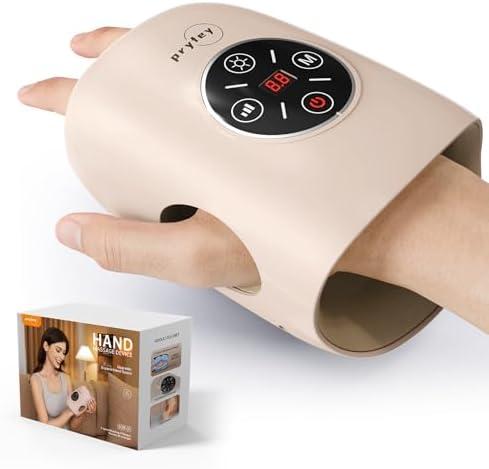 Pryfey Hand Massager, 9 Modes 9 Intensities Hand Massage, Cordless Hand Massager for Arthritis and Carpal Tunnel, Gift for Men Women Parents Relaxation at Office,Pink
