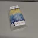 The Dreidel Company Dripless Premium Tapered Hand Decorated Multi Blue Frosted Hanukkah Candles, 45 Hanukkah Candles Premium Quality Wax, 1 Hour Burn Time