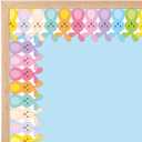 72 Feet Easter Bunny Carrot Bulletin Board Borders Pink Rabbit Borders Trim for Spring Bulletin Board Wall Decoration (Bunny)