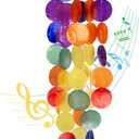 Wind Chimes for Outside - Handcrafted Rainbow Capiz Shells Windchime Coastal Style Decor for Indoor/Outdoors, Garden Decor, Great Gift for Women, Wind Chimes Lovers and More