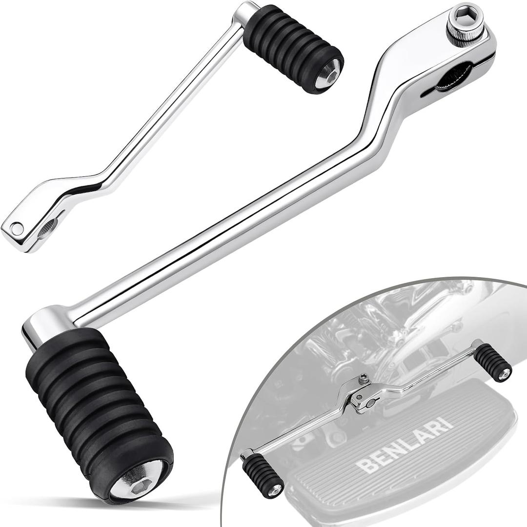Benlari Heel Toe Shifter Lever Pegs, Stainless Steel Shift Pegs Fit for Harley Touring 1988-2024 Street Glide Road Glide Electra Glide Road King, 2008-2024 Trike, 1986-2017 FL Softail, Chrome, 2PCS