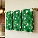 2 x St Patrick's Day Kitchen Towels Set of 3 PCS Green Clover Shamrock Farmhouse Holiday Dish & Hand Towels 18x26 Inch Spring Home Decoration