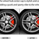 4 pcs Wheel Center Caps Skull Universal Wheel Center Cover Skull Wheel Center Hub Caps,Car Wheel Center Cap Kit,for 56 mm Hub Caps with Embedded Base,Rustproof,for Car SUV