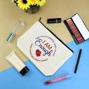 2 x Inspirational Quotes Makeup Bag Motivational Gifts for Teacher Nurses Coworker Self Love Gifts for Women Positive Affirmation Gift Cosmetic Bag Graduation Birthday Gift for Her Friends Daughter Sister