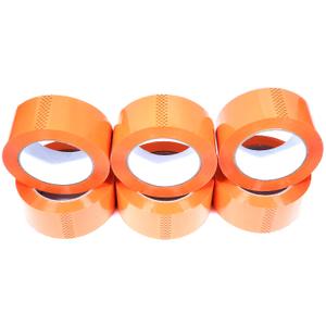 Orange Carton Sealing Tape, Packing Tape, Moving Tape, 2 Inch x 110 Yards, 2.0 Mil Thick, (6 Rolls) Heavy Duty