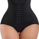 YERKOAD Womens Butt Lifter Panties Tummy Control Waist Trainer High Waist Stomach Body Shaper Girdle Slimming Underwear (X-Large, Black)