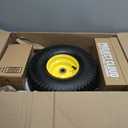 (2 Pack)15x6-6 Lawn Mower Tire and Wheel,Tubeless 15x6.00-6nhs Lawn Mower Tire and Rim,3/4" and 5/8" Bearing,1"Bushings,3" Offset Hub,Compatible with Riding Mowers Front Wheel