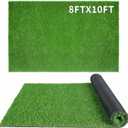 XLX TURF Realistic Artificial Turf Grass 8 FT X 10 FT - Large Fake Grass Carpet Indoor Outdoor Rug for Patio Balcony Dogs Pets Kennel Flooring Kids Playground - Low Pile